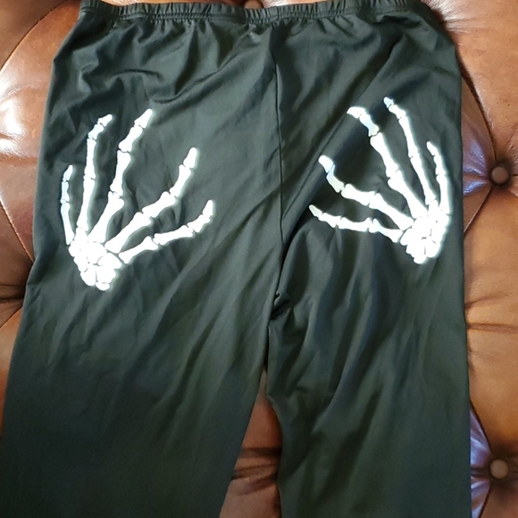Skull Destruction Leggings Pant Skeleton Halloween - Picture 7 of 8